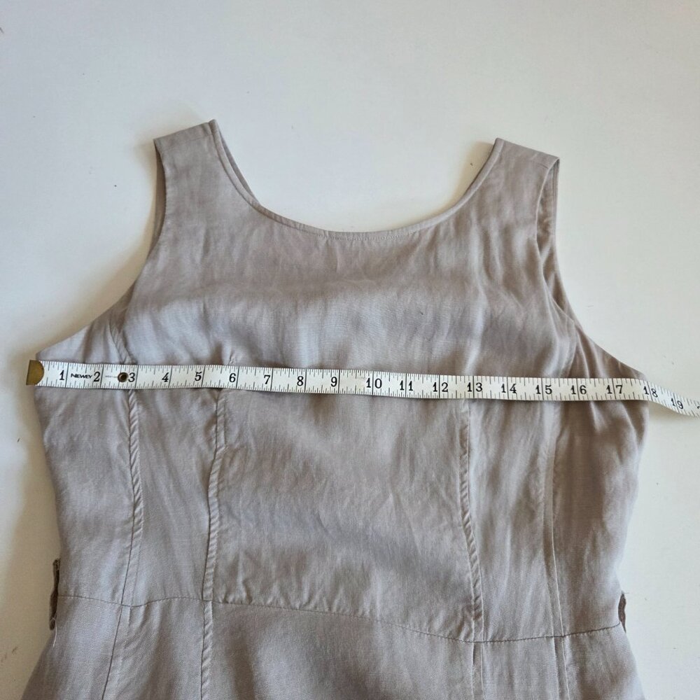 Bedo midi neutral color sleeveless dress. - Picture 7 of 10